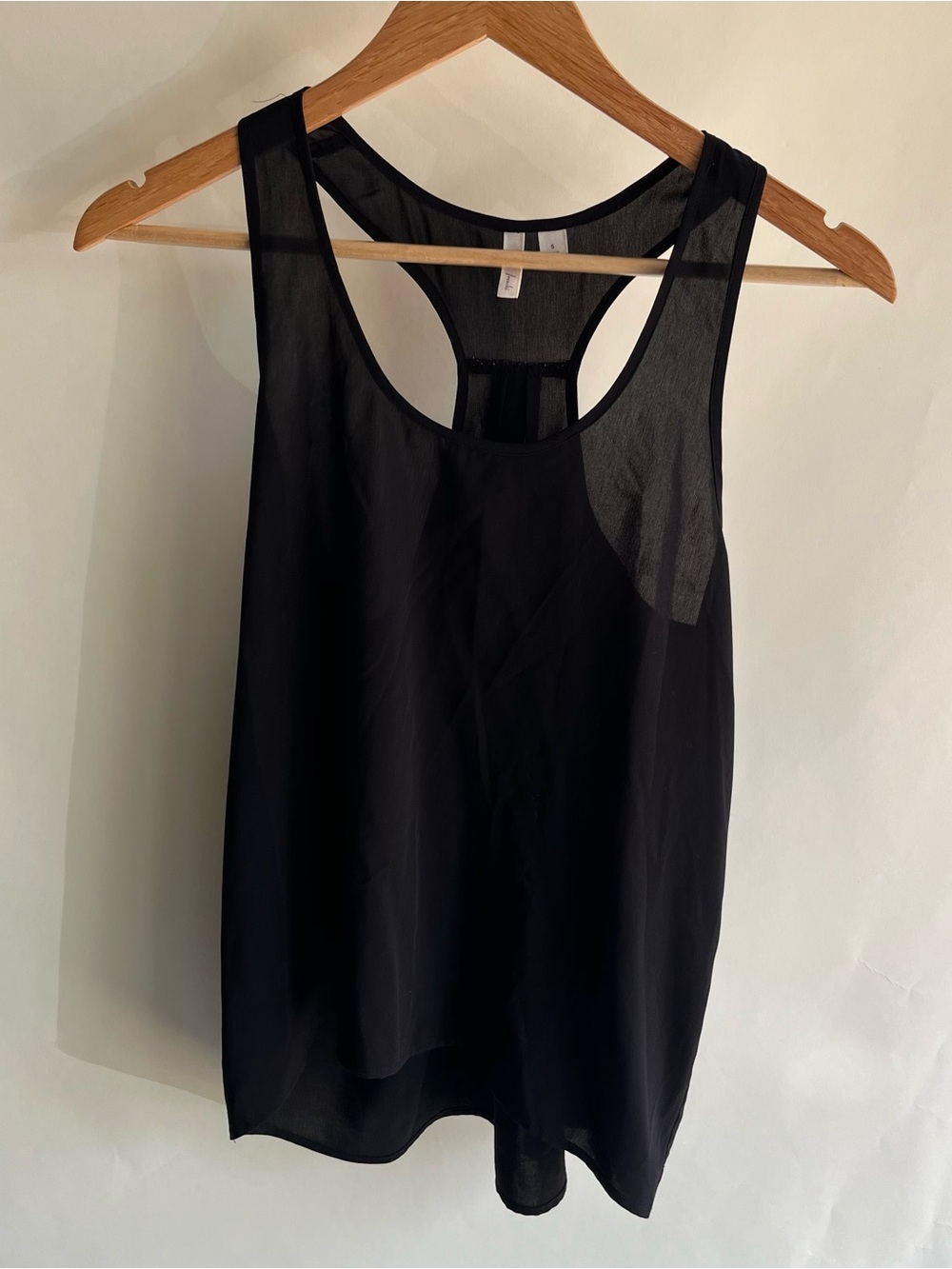 Frenchi racerback tank top blouse black sz sm shirt women’s euc